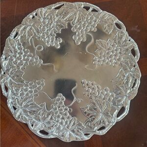 Arthur Court Silver Grapevine Round Tray